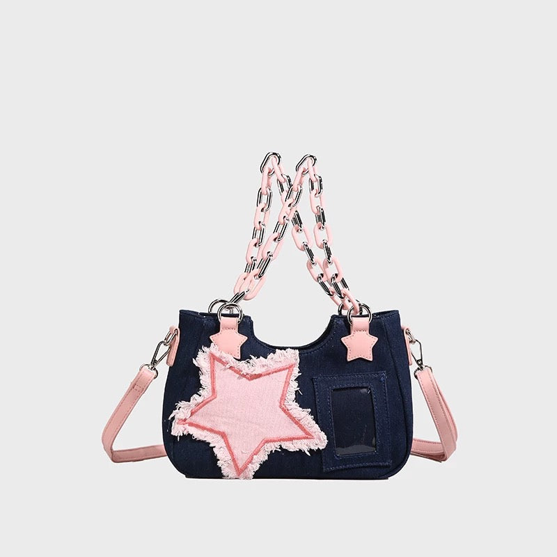 Edgy Y2K denim bag for alt fashion lovers