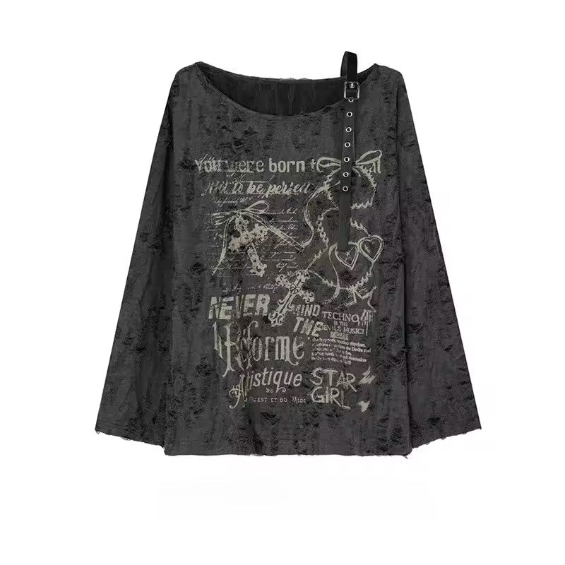 edgy soft grunge t-shirt with print