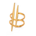 Luxury stainless steel gold ring for elegant wear