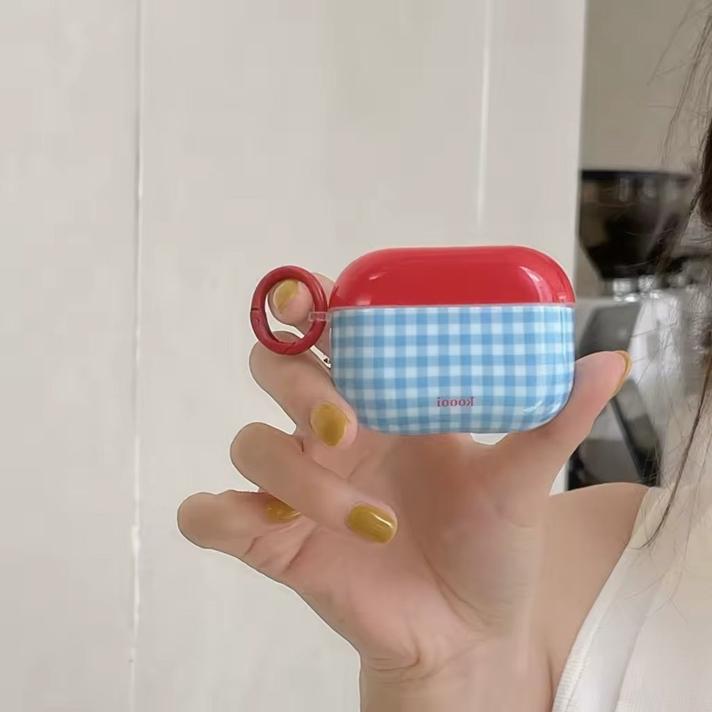 AirPods Pro 2 plaid case with silicone protection