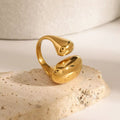 Chic minimalist gold ring with stylish aesthetic