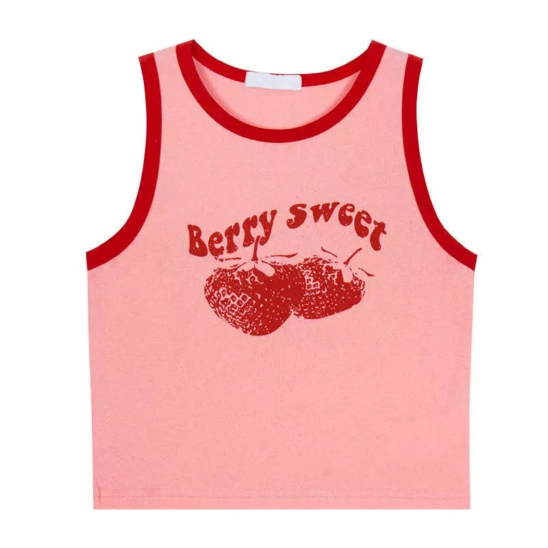 Retro-inspired berry pink crop top with a fitted design