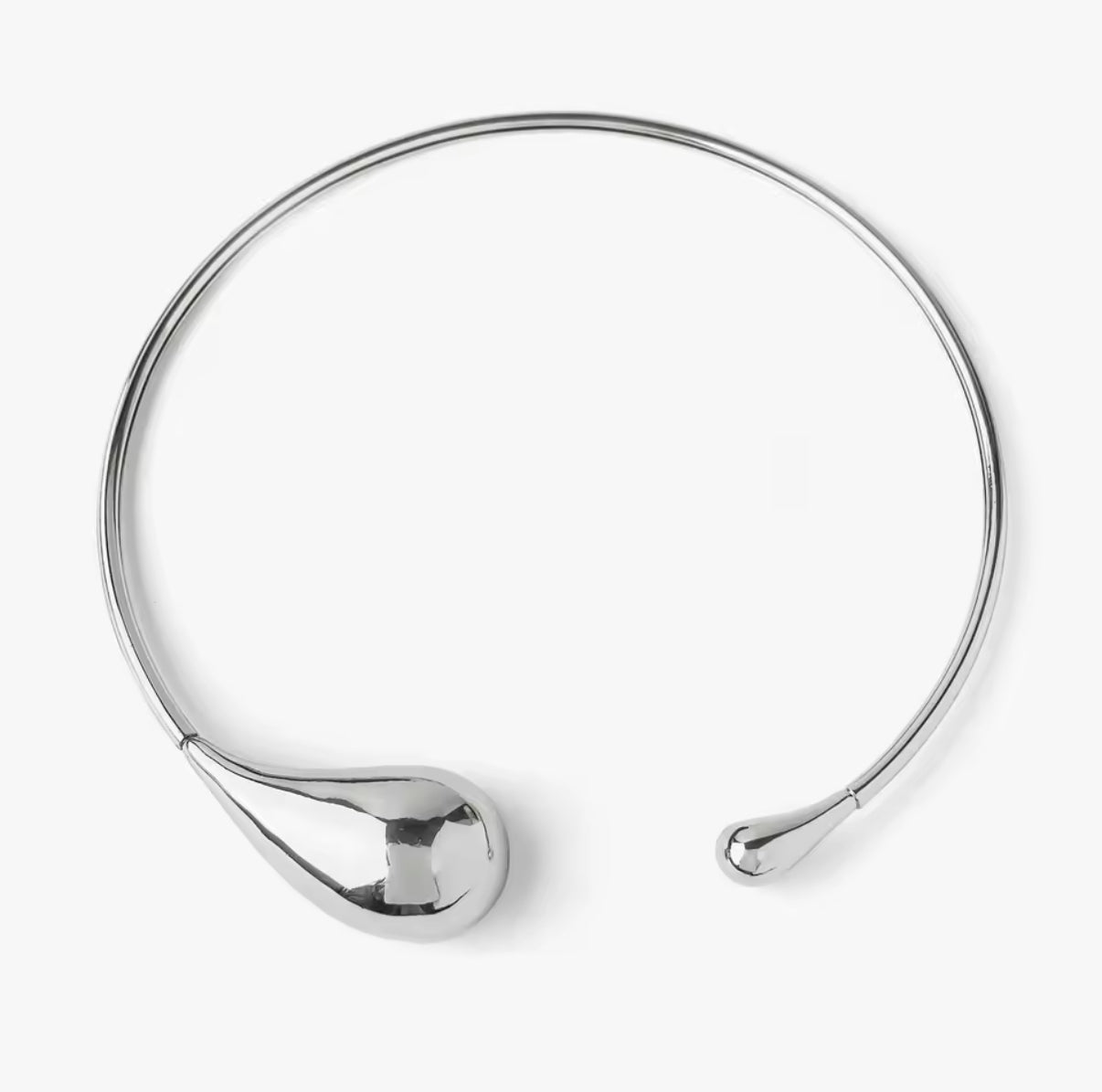 Bold metal jewelry piece for high-fashion streetwear