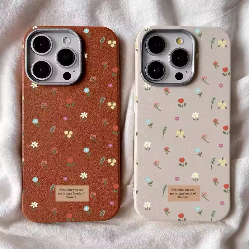 Soft silicone floral phone case with shockproof protection