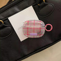 Aesthetic AirPods case with checkered retro print