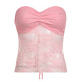 Fairycore-inspired white lace camisole, featuring an off-shoulder vintage 90s crop top design