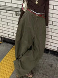 Harajuku gyaru street style jeans in washed denim