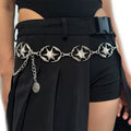 Adjustable star concho belt in silver for cowgirl outfits