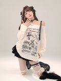 white off shoulder grunge shirt with buckle