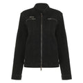 Grunge inspired black jean jacket women’s