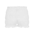 Kawaii aesthetic layered shorts with elastic waistband and frilly hem