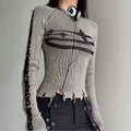 Harajuku streetwear jumper with printed design