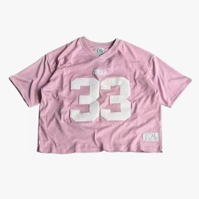 Streetwear mesh tee styled with baggy jeans