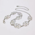 Festival outfit with vintage silver chain belt